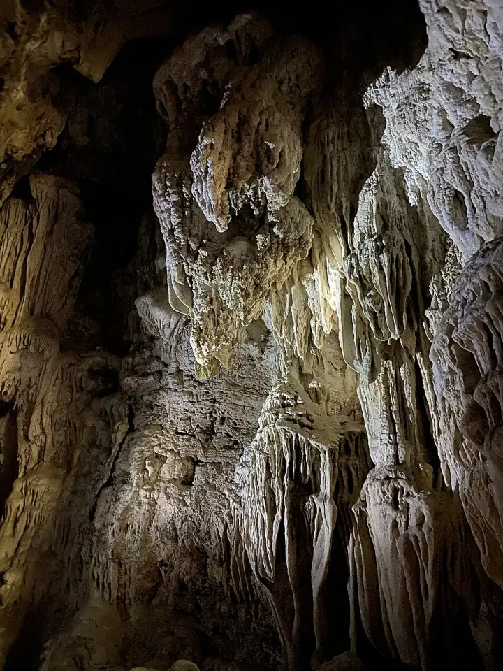 Limestone formations inside Baratang's limestone cave